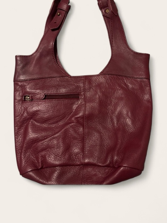 NorthStyle Handbags - NorthStyle Burgundy Faux Leather Shoulder Bag